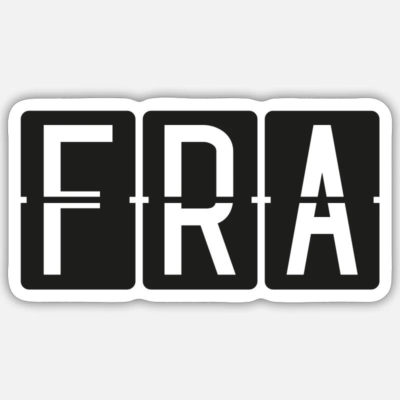 Francfort - Sticker taille S (10 x 10 cm) - blanc mat