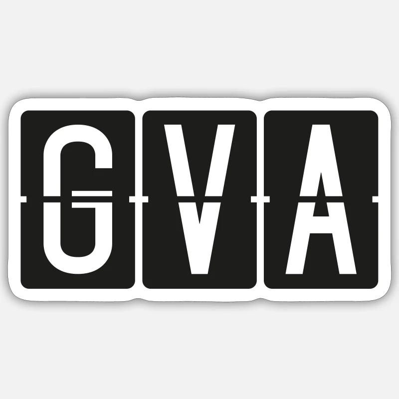Genf - Sticker Größe S (10 x 10 cm) - Mattweiß