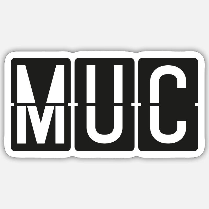 Munich - Sticker taille S (10 x 10 cm) - blanc mat