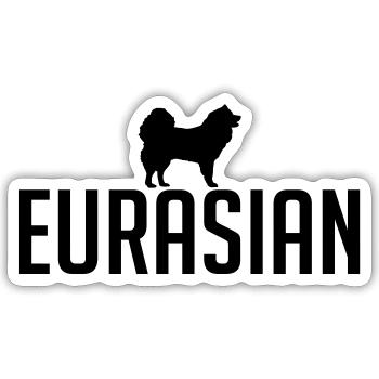 EURASIAN Dog Eurasier Dog Dogs Wilsigns - Sticker size S (10 x 10 cm) - white matte - Front