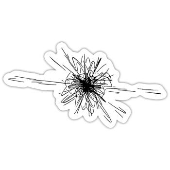 Explosion d’étoiles vectorielles Nova - Sticker taille S (10 x 10 cm) - blanc mat - Devant