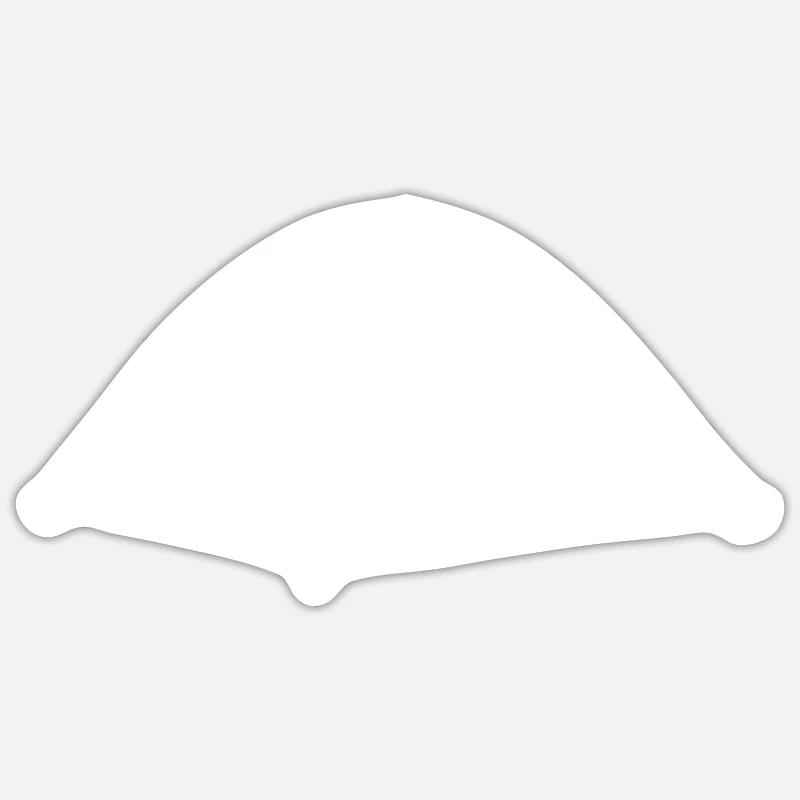 Tente de camping - Sticker taille S (10 x 10 cm) - blanc mat