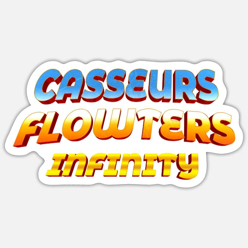 Infinite Flowter Breaker - Sticker Größe S (10 x 10 cm) - Mattweiß