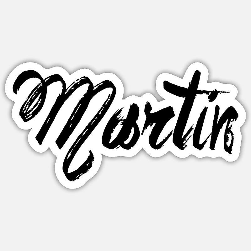 Martin - Sticker Größe S (10 x 10 cm) - Mattweiß