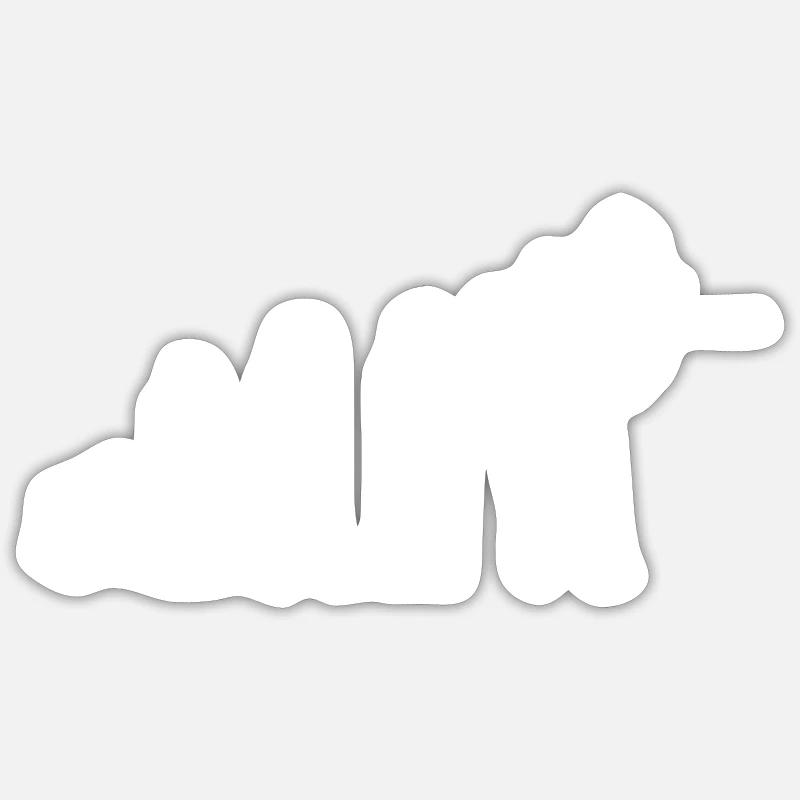 Evolutionsbogen - Sticker Größe S (10 x 10 cm) - Mattweiß