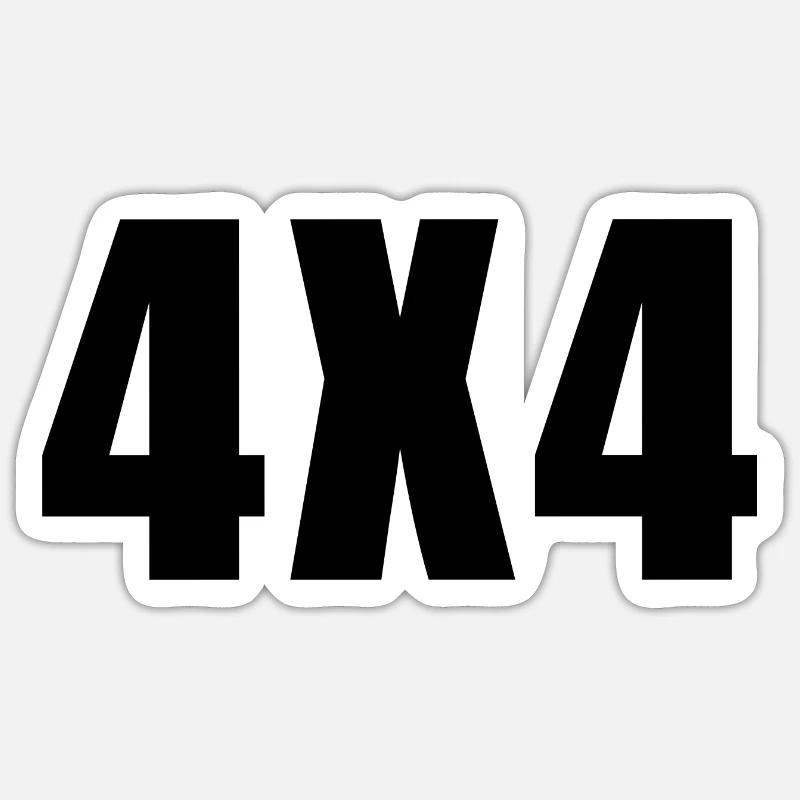 4x4 - Sticker size S (10 x 10 cm) - white matte