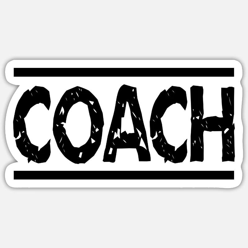 coach - Sticker taille S (10 x 10 cm) - blanc mat
