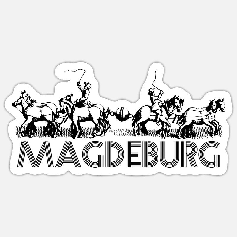 Magdebourg - Expérience Guericke Sticker taille S (10 x 10 cm)