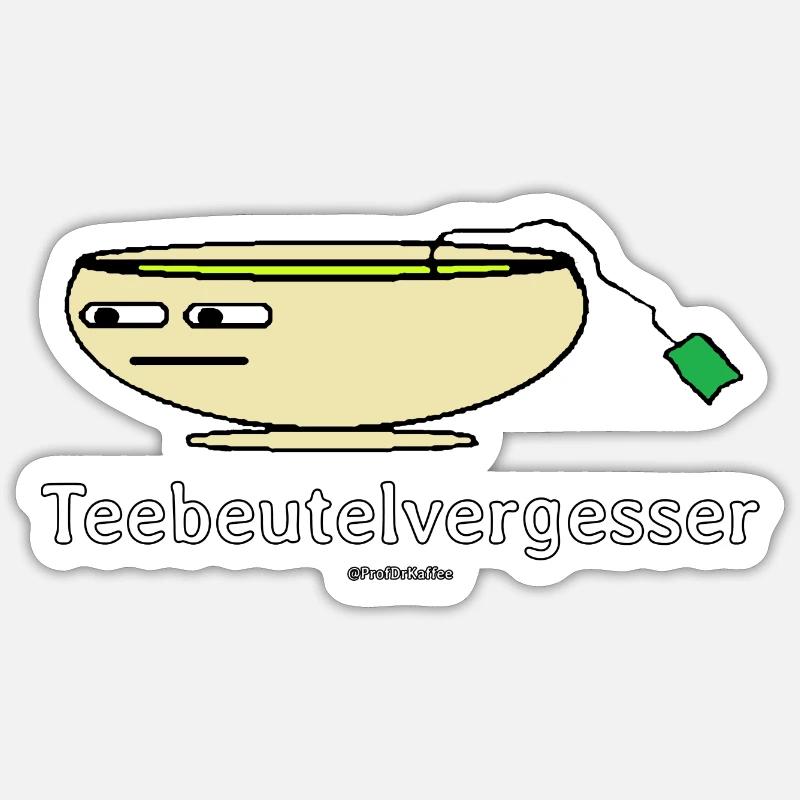 Teebeutelvergesser - Sticker Größe S (10 x 10 cm) - Mattweiß