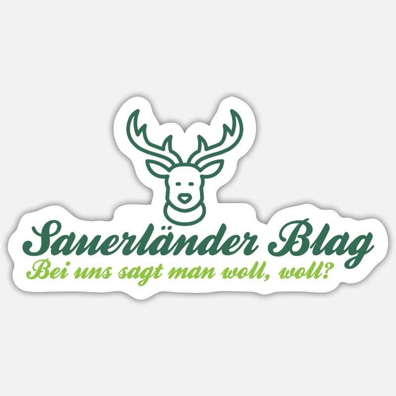Sauerländer Blag - Sticker Größe S (10 x 10 cm) - Mattweiß