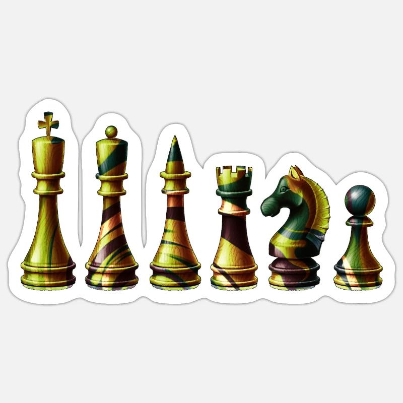 Chess - Sticker size S (10 x 10 cm) - white matte