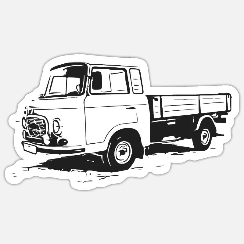 Barkas Flatbed Flatbed Truck Sticker size S (10 x 10 cm)