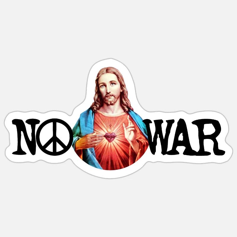Jésus-Christ n’était pas | Mon Dieu - Sticker taille S (10 x 10 cm) - blanc mat