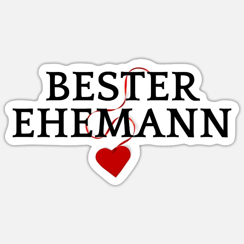 Bester Ehemann Sticker Größe S (10 x 10 cm)