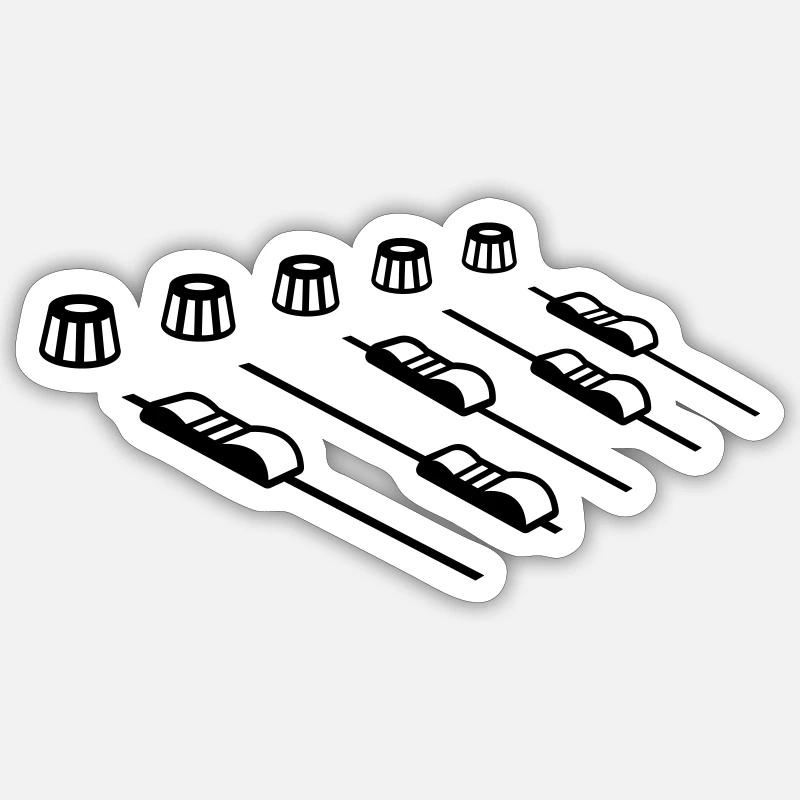 Sound Control Disco Mixer - Sticker size S (10 x 10 cm) - white matte