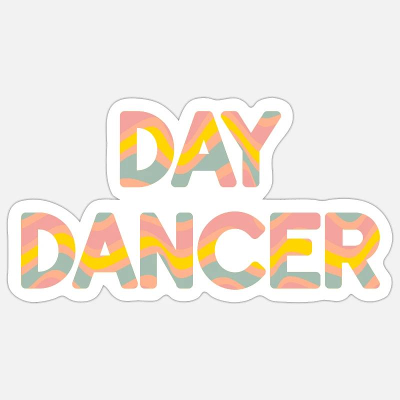 Day Dancer 5 - Sticker Größe S (10 x 10 cm) - Mattweiß