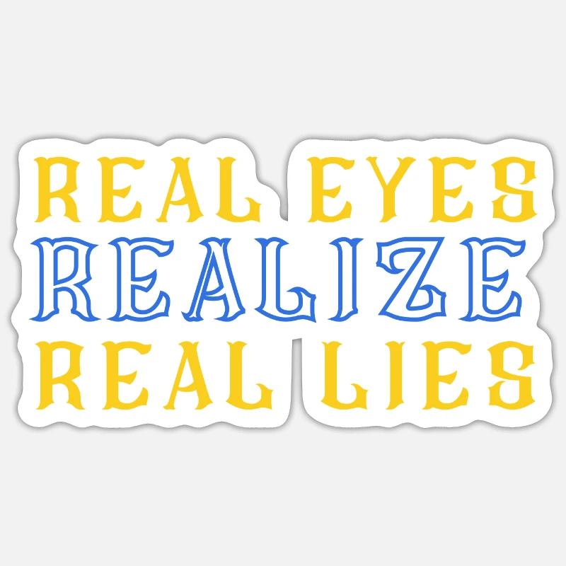 Echte Augen - Sticker Größe S (10 x 10 cm) - Mattweiß