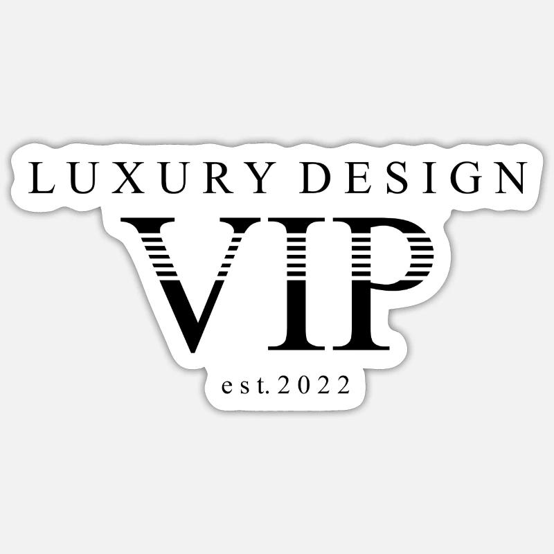 VIP *** - Sticker taille S (10 x 10 cm) - blanc mat