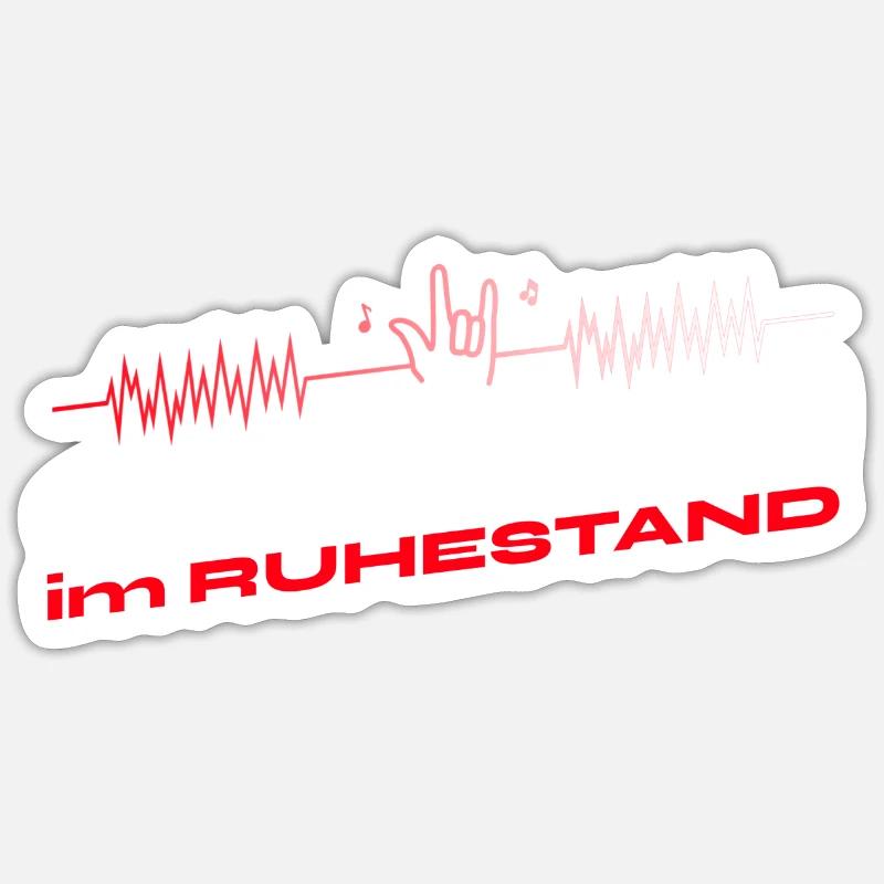 Endlich Rentner - Offiziell im Ruhestand - Sticker Größe S (10 x 10 cm) - Mattweiß