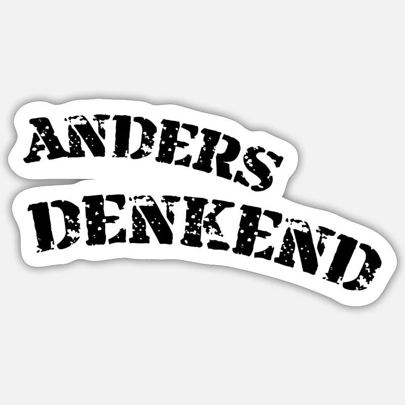 Anders denkend Sticker Größe S (10 x 10 cm)