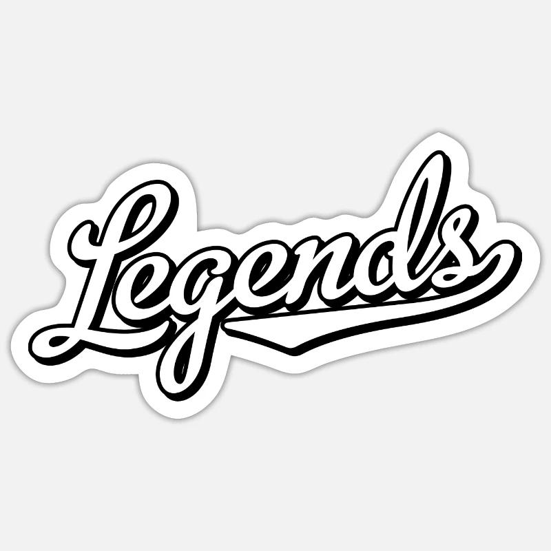 Légendes - Sticker taille S (10 x 10 cm) - blanc mat