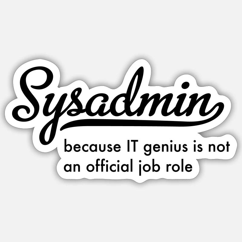 Administrateur système Sticker taille S (10 x 10 cm)