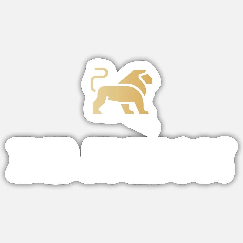 BE A LION - Sticker Größe S (10 x 10 cm) - Mattweiß