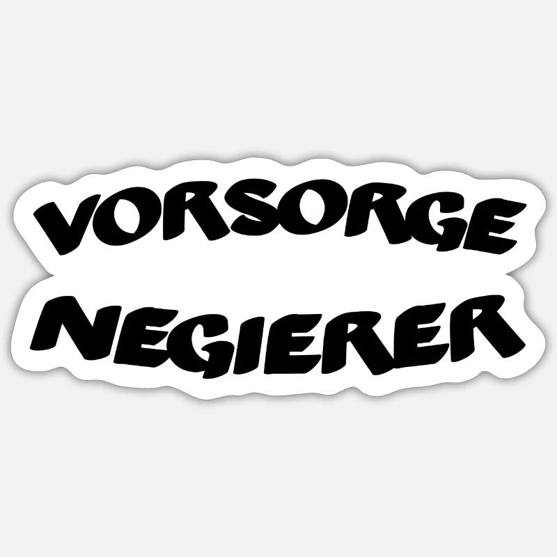 Vorsorge Negierer - Sticker Größe S (10 x 10 cm) - Mattweiß