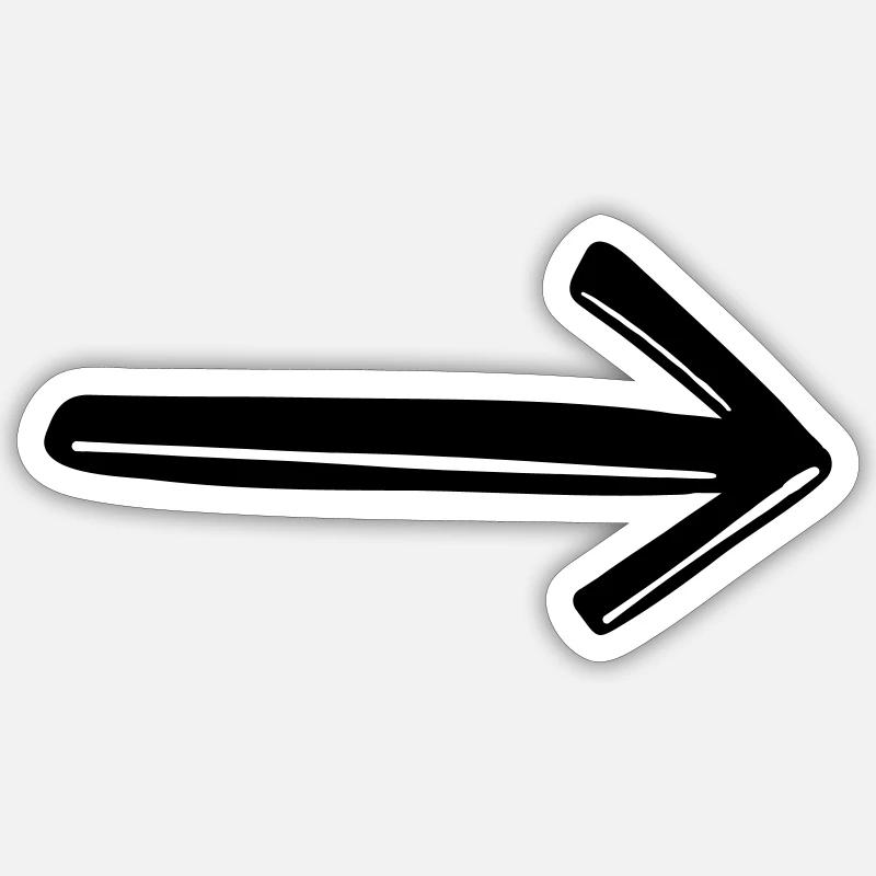 Icône en forme de flèche - Sticker taille S (10 x 10 cm) - blanc mat