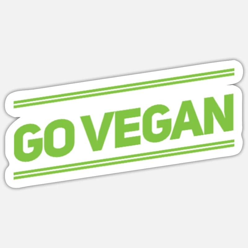 Devenez végétalien Sticker taille S (10 x 10 cm)