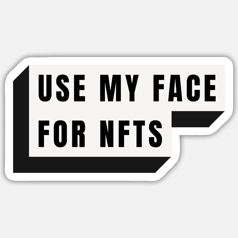 Utiliser mon visage pour les NFT Sticker taille S (10 x 10 cm)