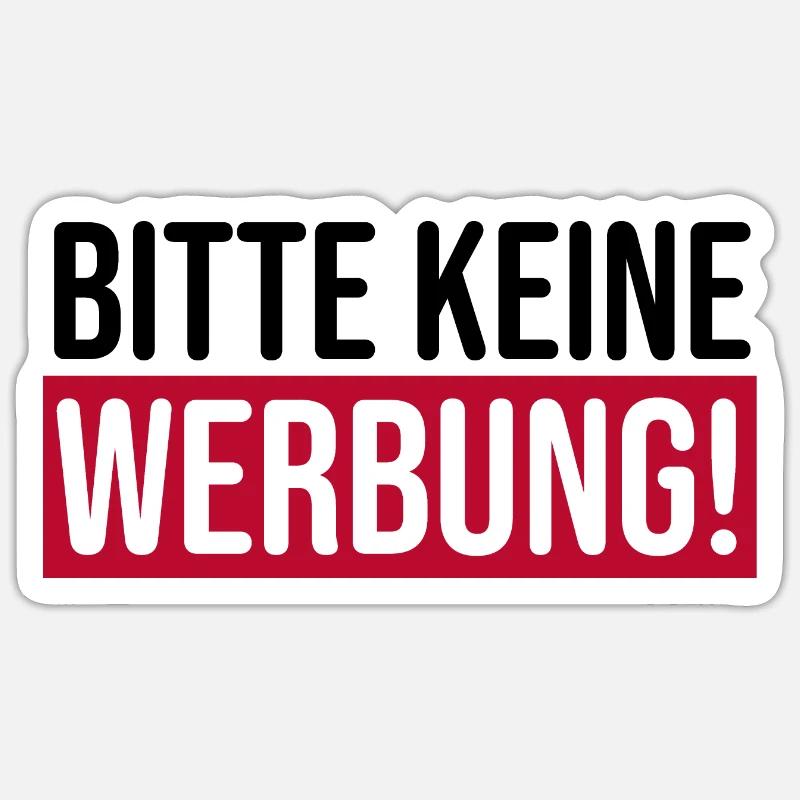 Werbung Briefe Zeitungen Sticker Größe S (10 x 10 cm)