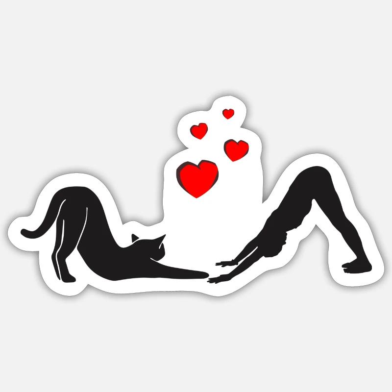 Cat - Sticker size S (10 x 10 cm) - white matte