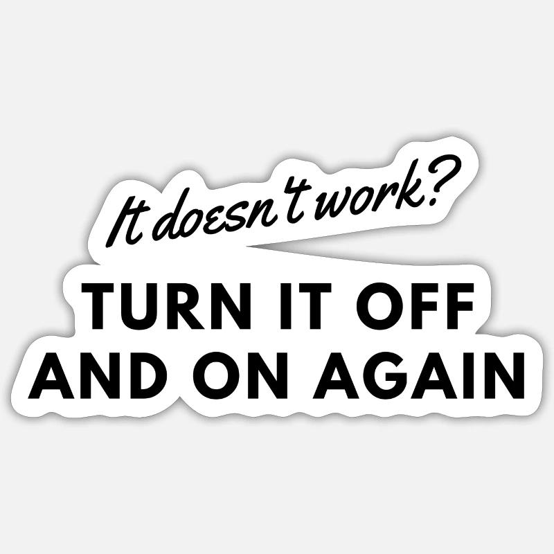 It doesn't work - Sticker Größe S (10 x 10 cm) - Mattweiß