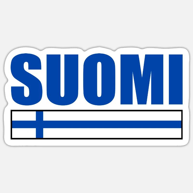suomi - Sticker taille S (10 x 10 cm) - blanc mat