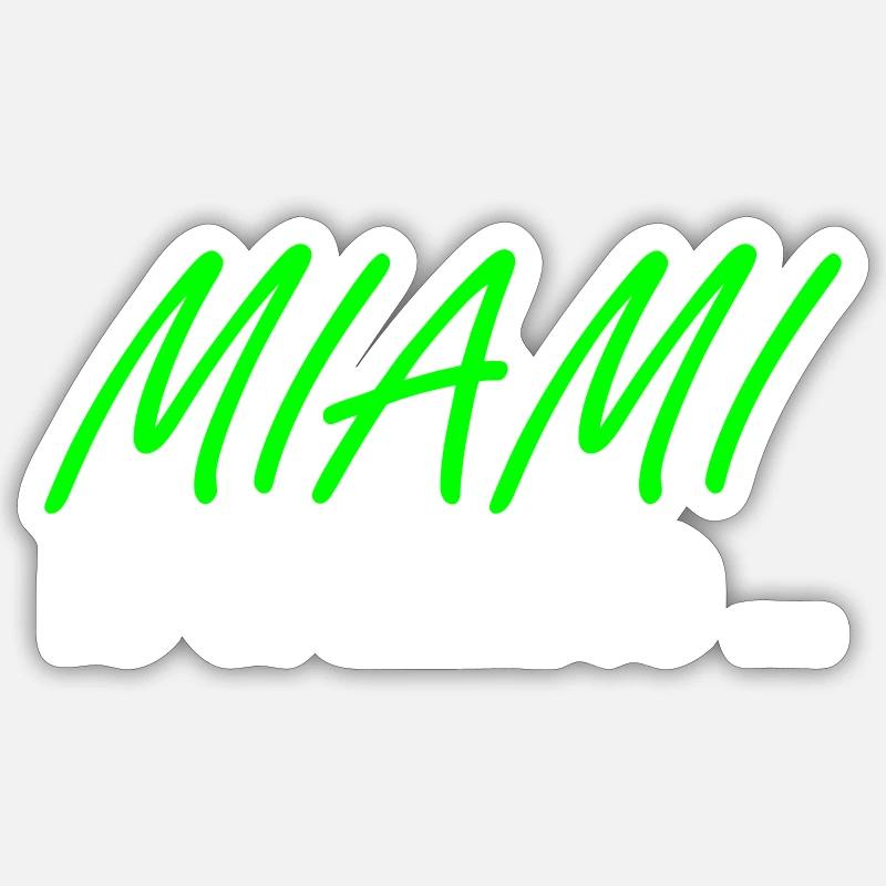 Miami is calling ... - Sticker size S (10 x 10 cm) - white matte