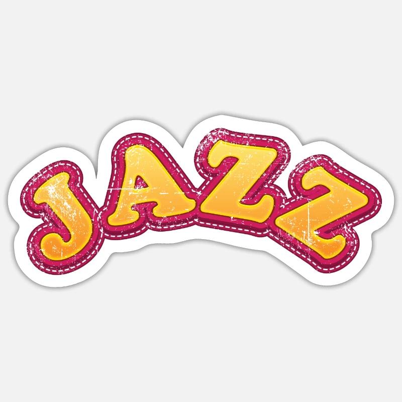 Jazz - Sticker Größe S (10 x 10 cm) - Mattweiß