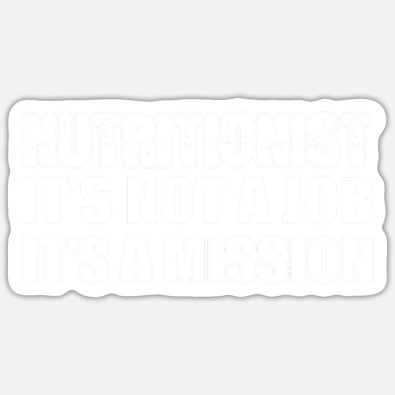 Un cadeau de réflexologue de mission - Sticker taille S (10 x 10 cm) - blanc mat