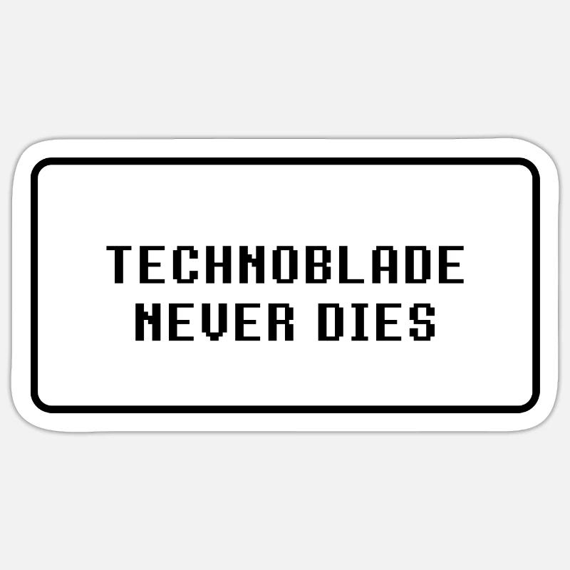 Technoblade Never Dies - Sticker size S (10 x 10 cm) - white matte