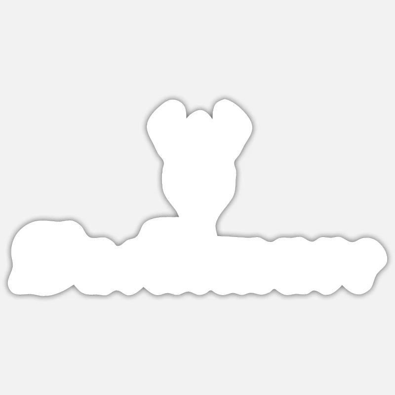 Sacklmare - Sticker Größe S (10 x 10 cm) - Mattweiß