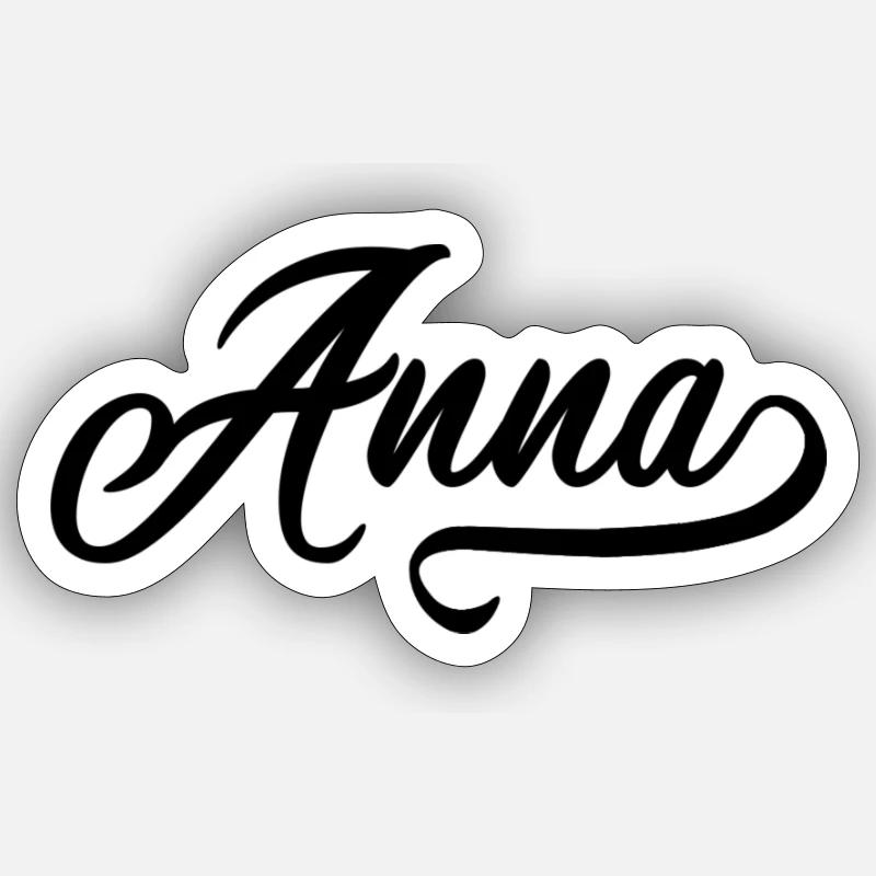 Anna - Sticker formato S (10 x 10 cm) - bianco opaco
