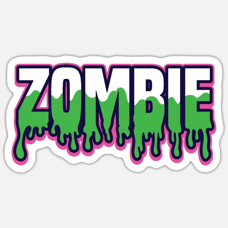 Horror, Zombie, Halloween Design - Sticker størrelse S (10 x 10 cm) - mat hvid