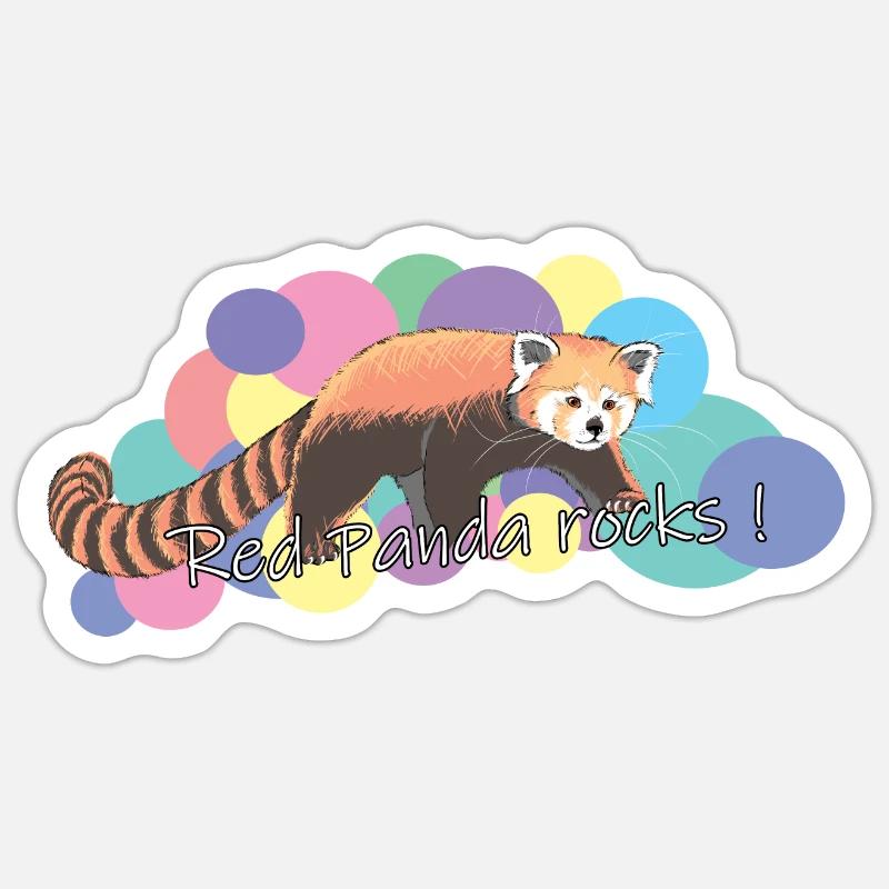 Red panda Sticker size S (10 x 10 cm)