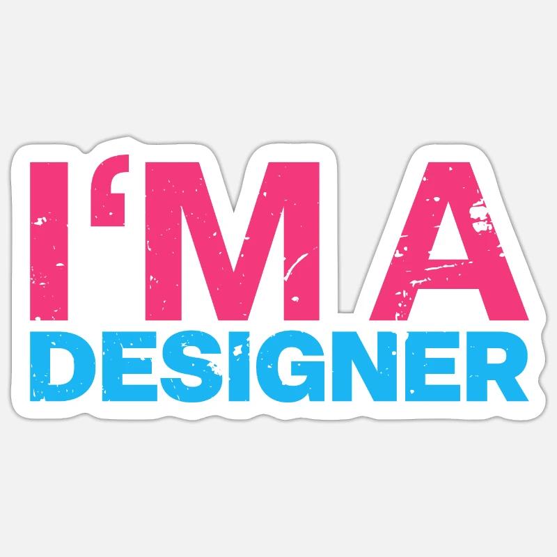 Ich bin ein Designer - Mediengestalter Statement Sticker Größe S (10 x 10 cm)