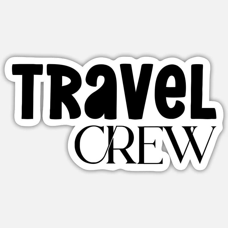 Équipage de voyage - Sticker taille S (10 x 10 cm) - blanc mat