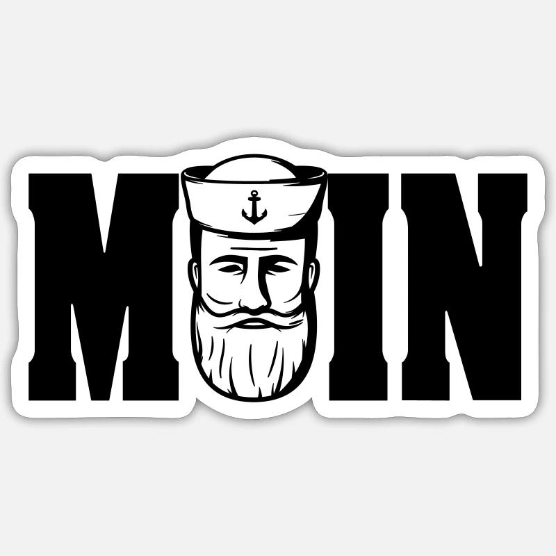 moin 7 - Sticker Größe S (10 x 10 cm) - Mattweiß