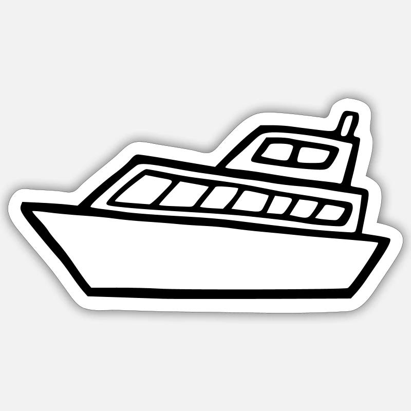 Ship - Sticker size S (10 x 10 cm) - white matte