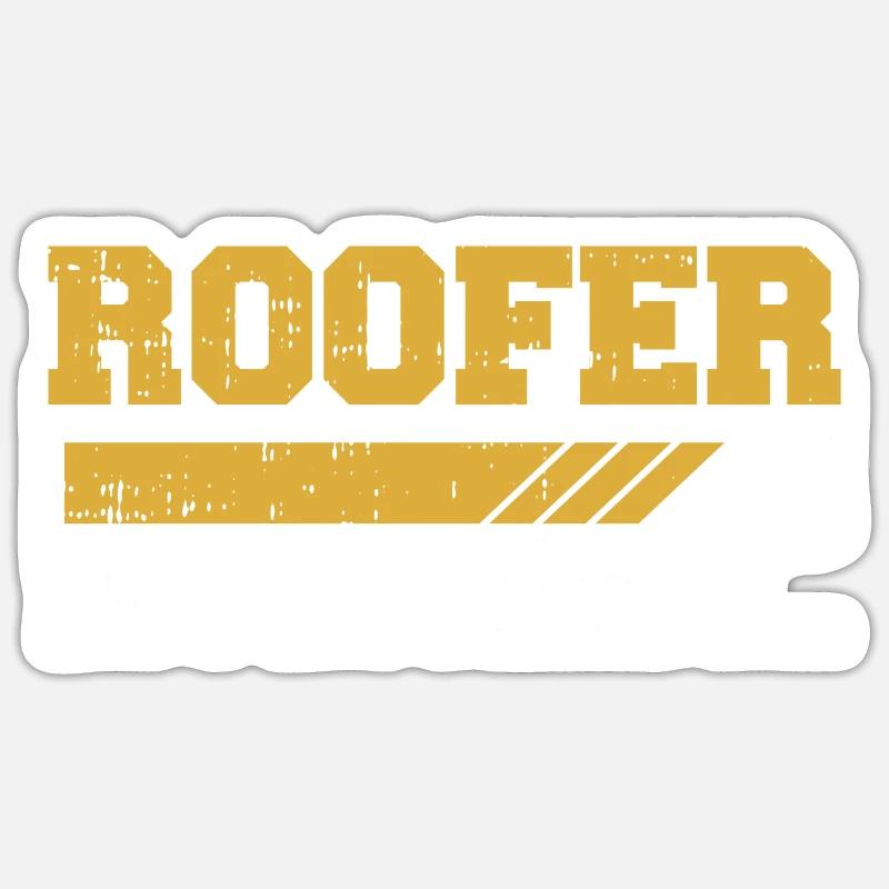 Bauarbeiter Dachdecker Geschenkidee - Sticker Größe S (10 x 10 cm) - Mattweiß