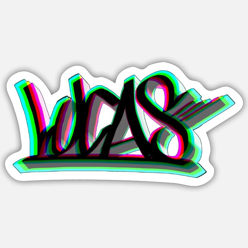LUCAS - Sticker Größe S (10 x 10 cm) - Mattweiß