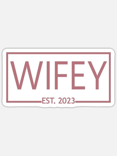 2023 Verlobung Brautdusche Hochzeit - Sticker Größe S (10 x 10 cm) - Mattweiß